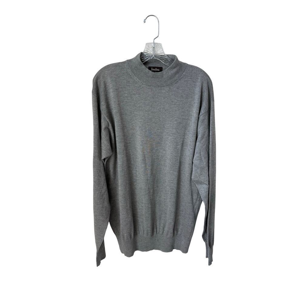 Vintage Neiman Marcus Exclusive Silk Cashmere Long Sleeve Mock Neck XL